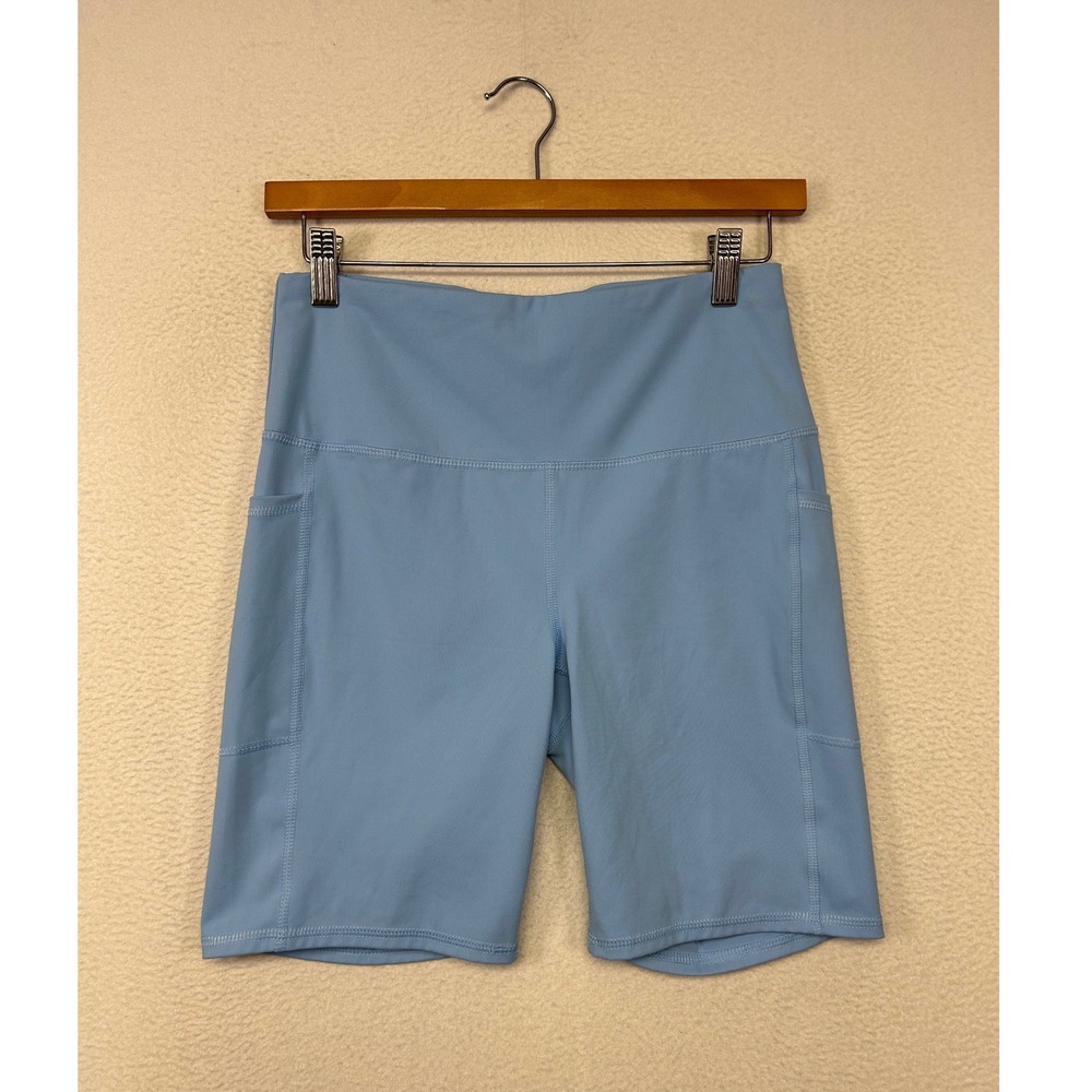 Activewear Athleisure RBX Women Size M Light Blue High Waisted Biker Shorts